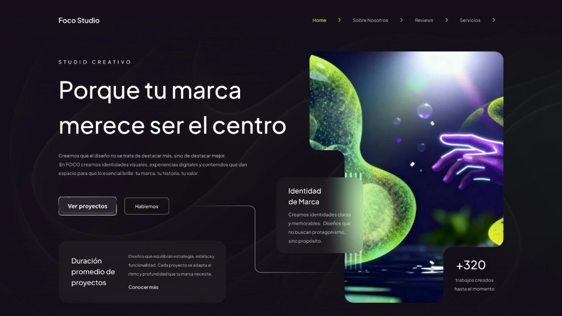 Foco Studio: diseño de página web