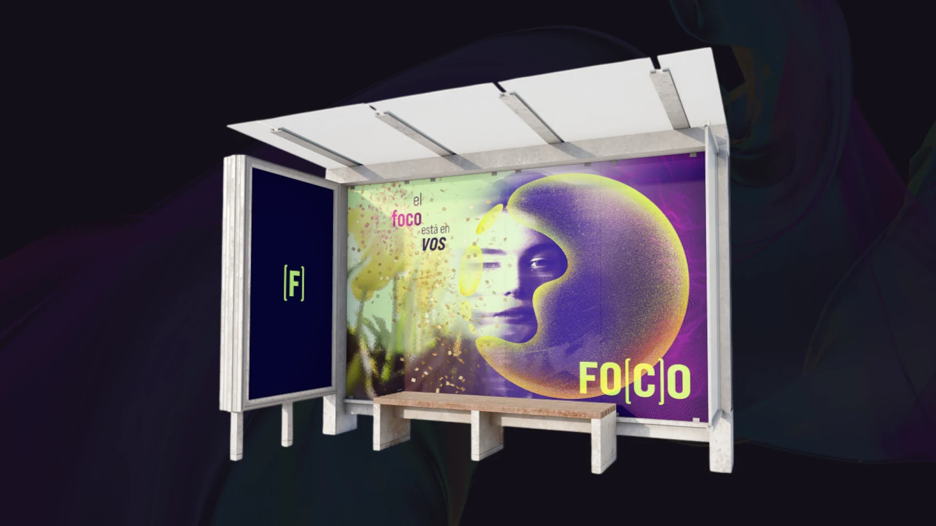 Foco Studio: aplicación de identidad en vía pública